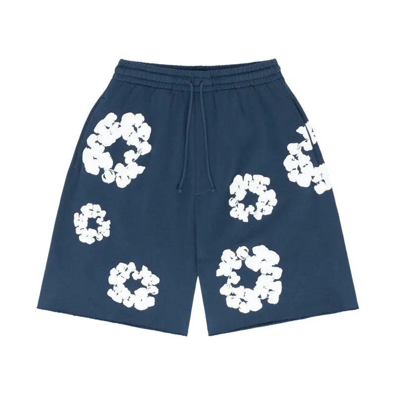 Denim Tears The Cotton Wreath Shorts Navy