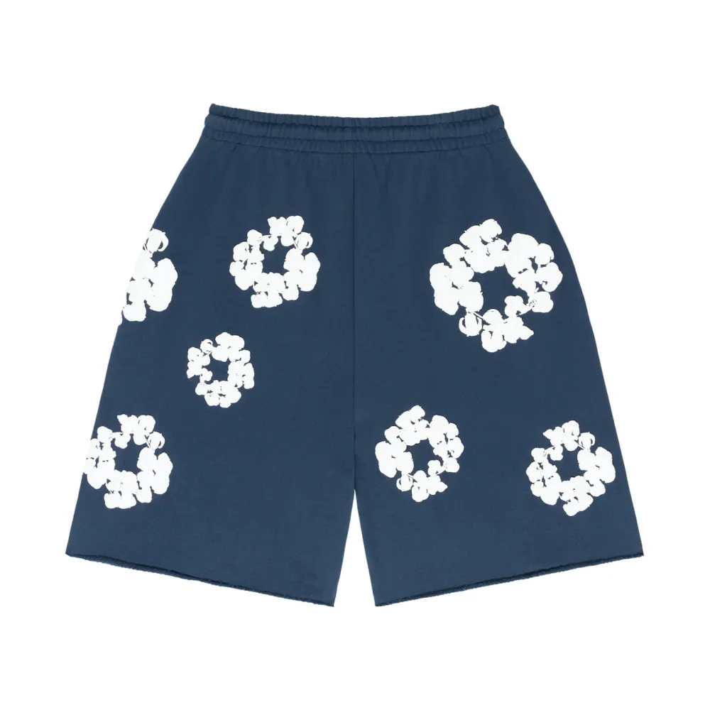 Denim Tears The Cotton Wreath Shorts Navy