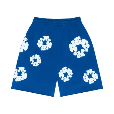 Denim Tears The Cotton Wreath Shorts Royal Blue 02