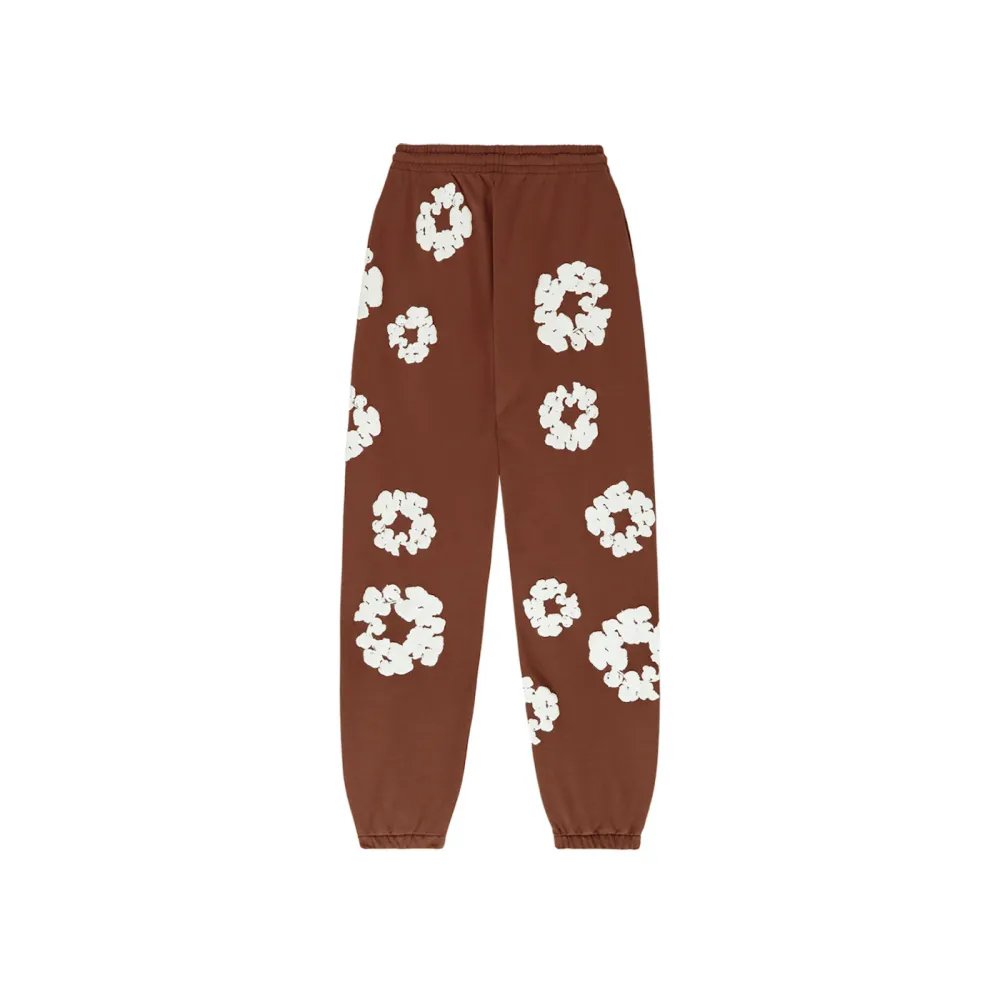 denim tears the cotton wreath sweatpants brown