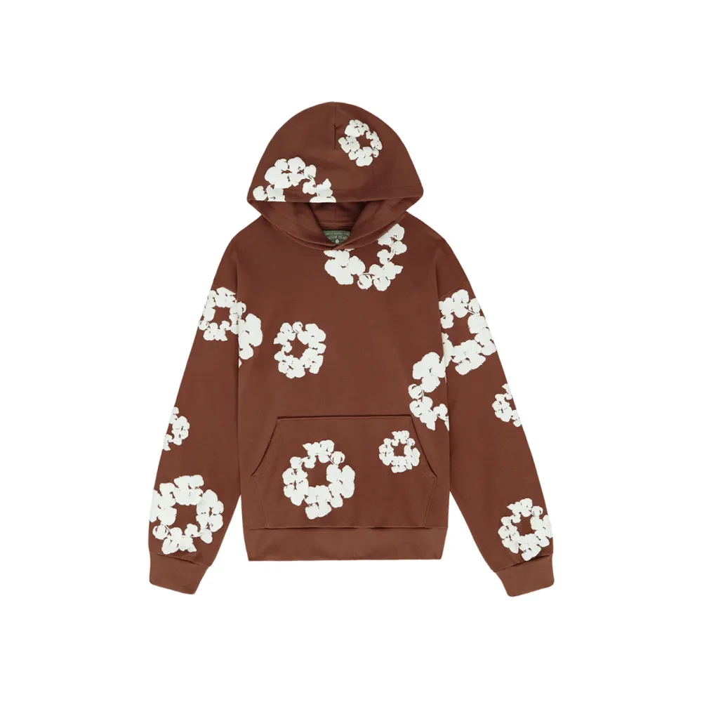 denim tears the cotton wreath sweatshirt brown