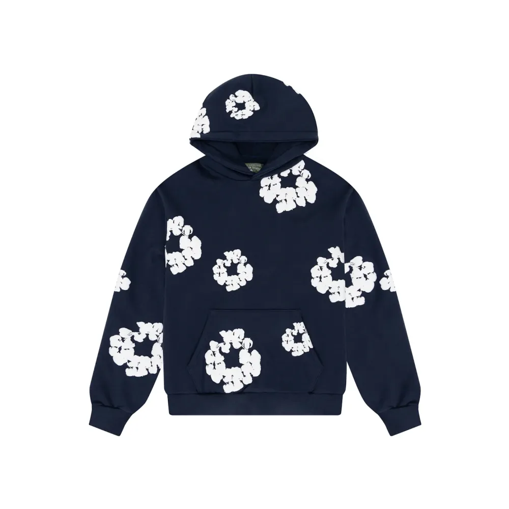 Denim Tears The Cotton Wreath Sweatshirt Navy Hoodie