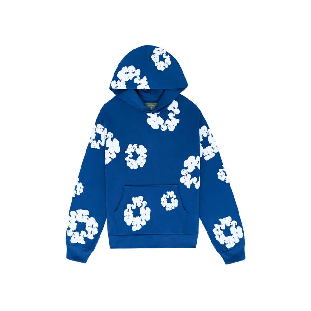 denim tears the cotton wreath sweatshirt royal blue