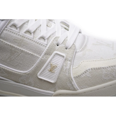 Louis Vuitton Trainer White Denim MS0241 02