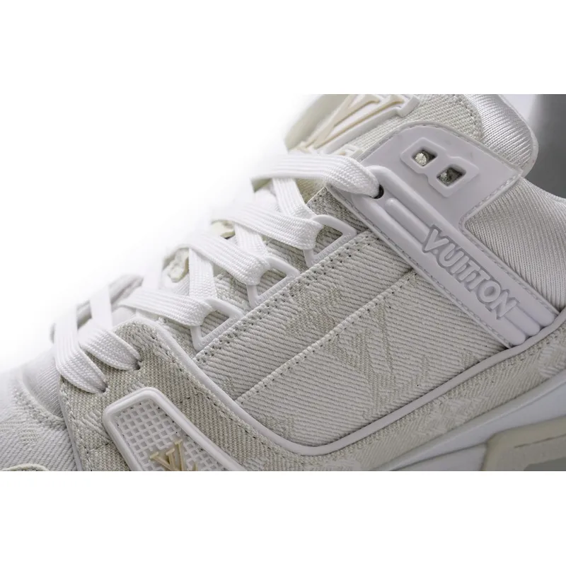 Louis Vuitton Trainer White Denim MS0241