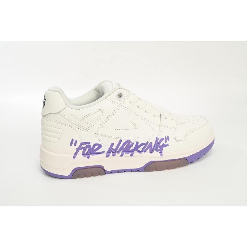 PK God Batch OFF-WHITE Out Of Office OOO Low Tops White Purple Printing OWIA259S 23LEA003 0136