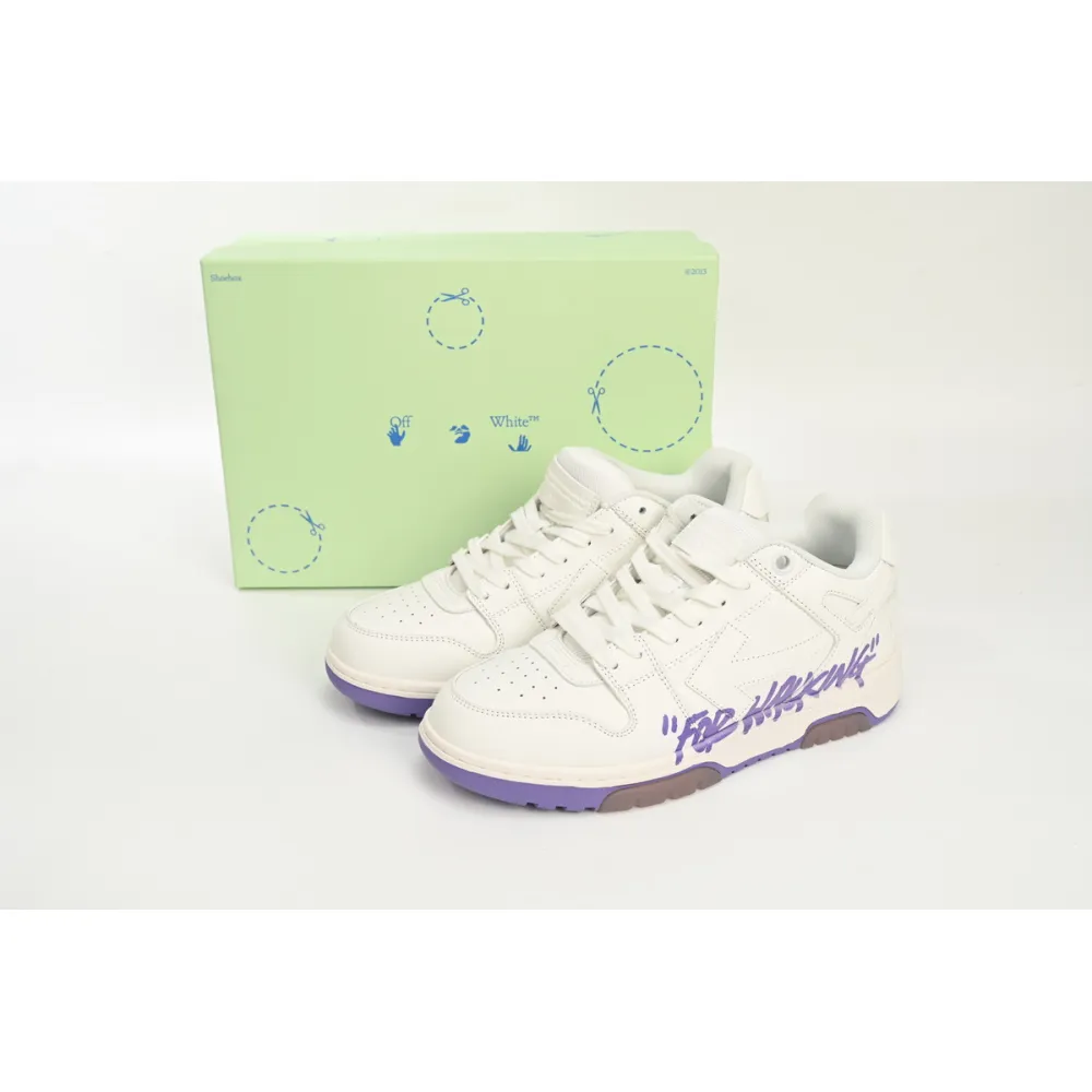 pk god batch off-white out of office ooo low tops white purple printing owia259s 23lea003 0136