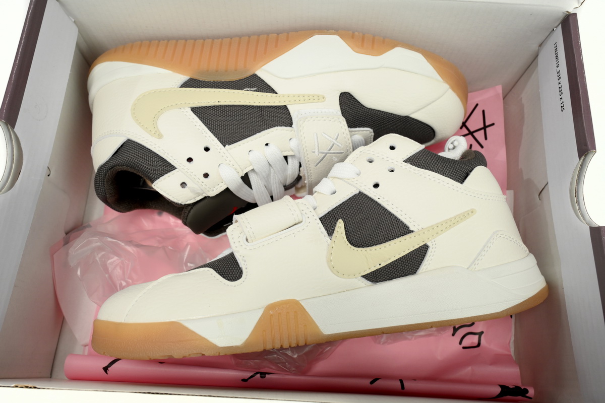 Travis Scott x Jordan Cut The Check Nice Kicks White Brown FZ8117-100