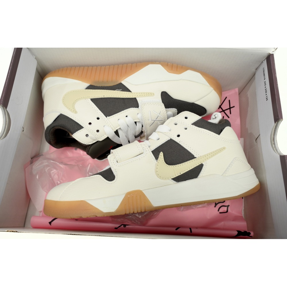 Travis Scott x Jordan Cut The Check Nice Kicks White Brown FZ8117-100