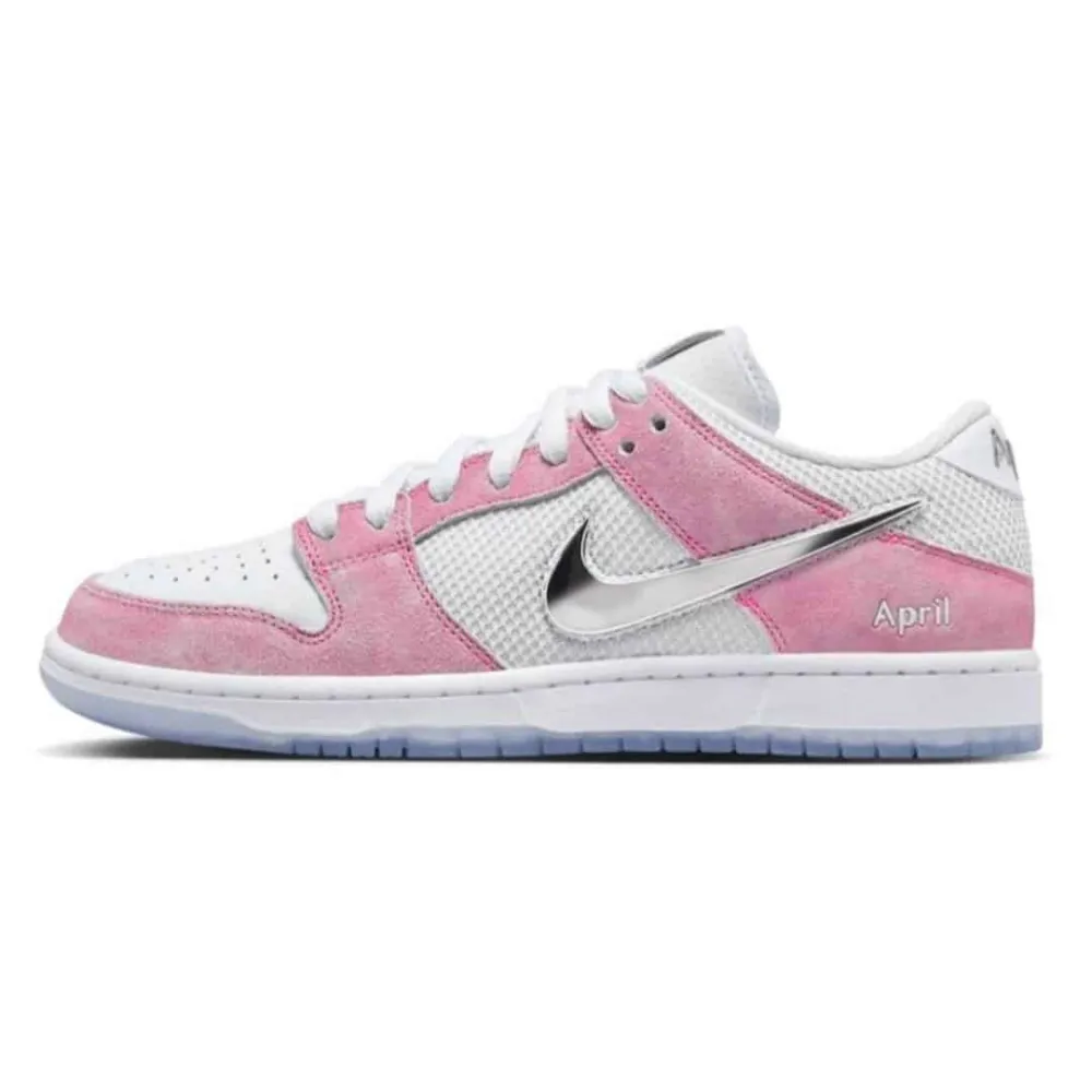 ljr batch nike sb dunk low april skateboards pink