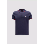 Moncler Logo Polo Shirt Navy blue/Red/White H10918A703008455677X