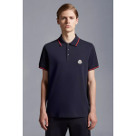 Moncler Logo Polo Shirt Navy blue/Red/White H10918A703008455677X