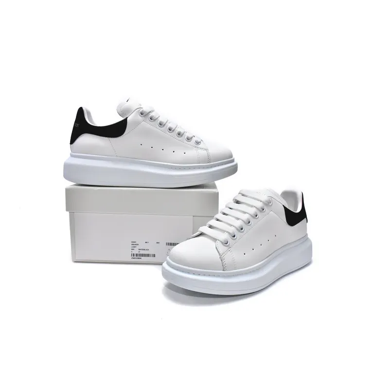 【$59 Free Shipping】Alexander McQueen Sneaker White Black 462214 WHGP7 9001