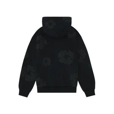 Denim Tears Cotton Wreath Hoodie Black Monochrome 02