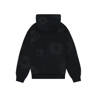Denim Tears Cotton Wreath Hoodie Black Monochrome 02