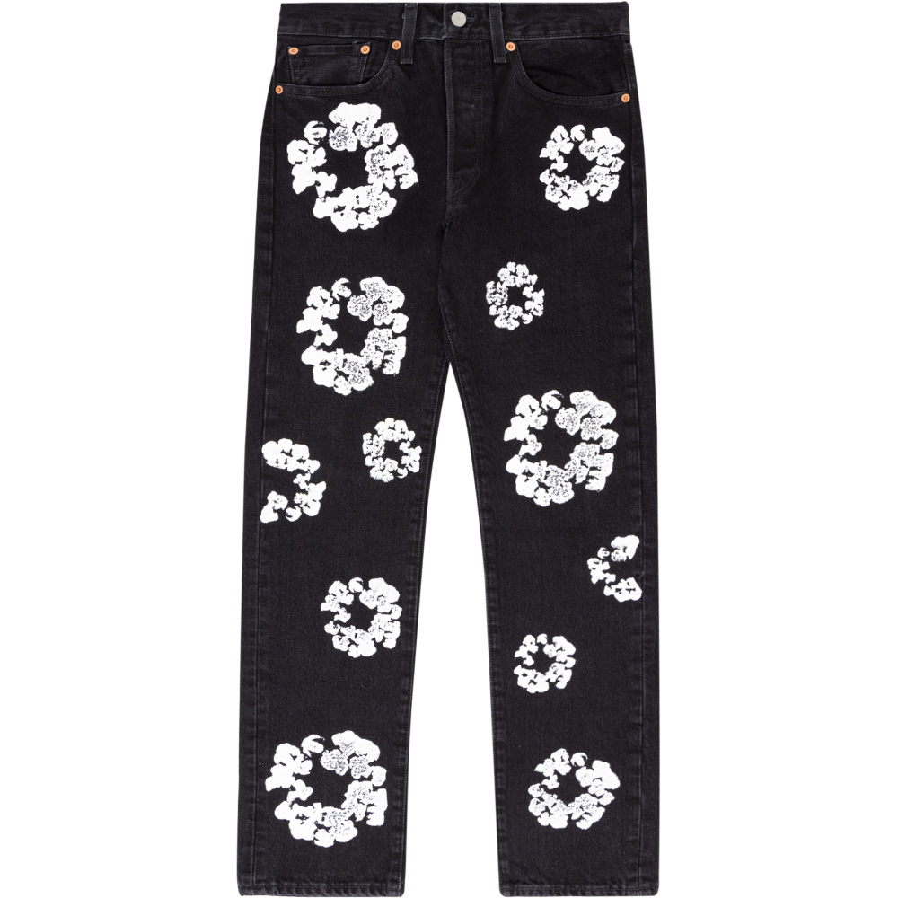 DENIM TEARS THE COTTON WREATH JEAN BLACK
