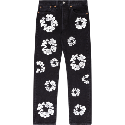 DENIM TEARS THE COTTON WREATH JEAN BLACK 01