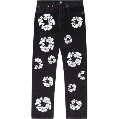 DENIM TEARS THE COTTON WREATH JEAN BLACK 01
