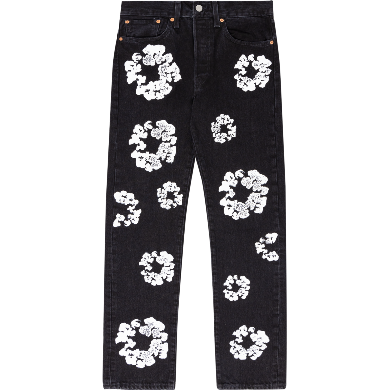 DENIM TEARS THE COTTON WREATH JEAN BLACK
