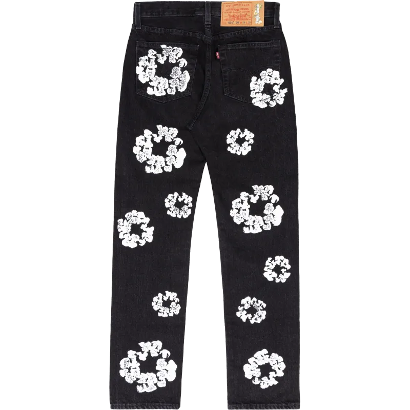 DENIM TEARS THE COTTON WREATH JEAN BLACK