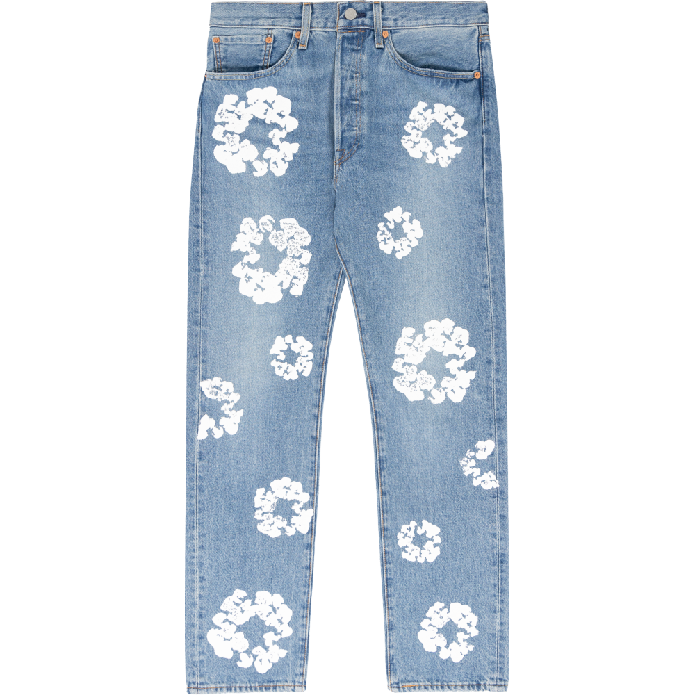 DENIM TEARS THE COTTON WREATH JEAN LIGHT WASH