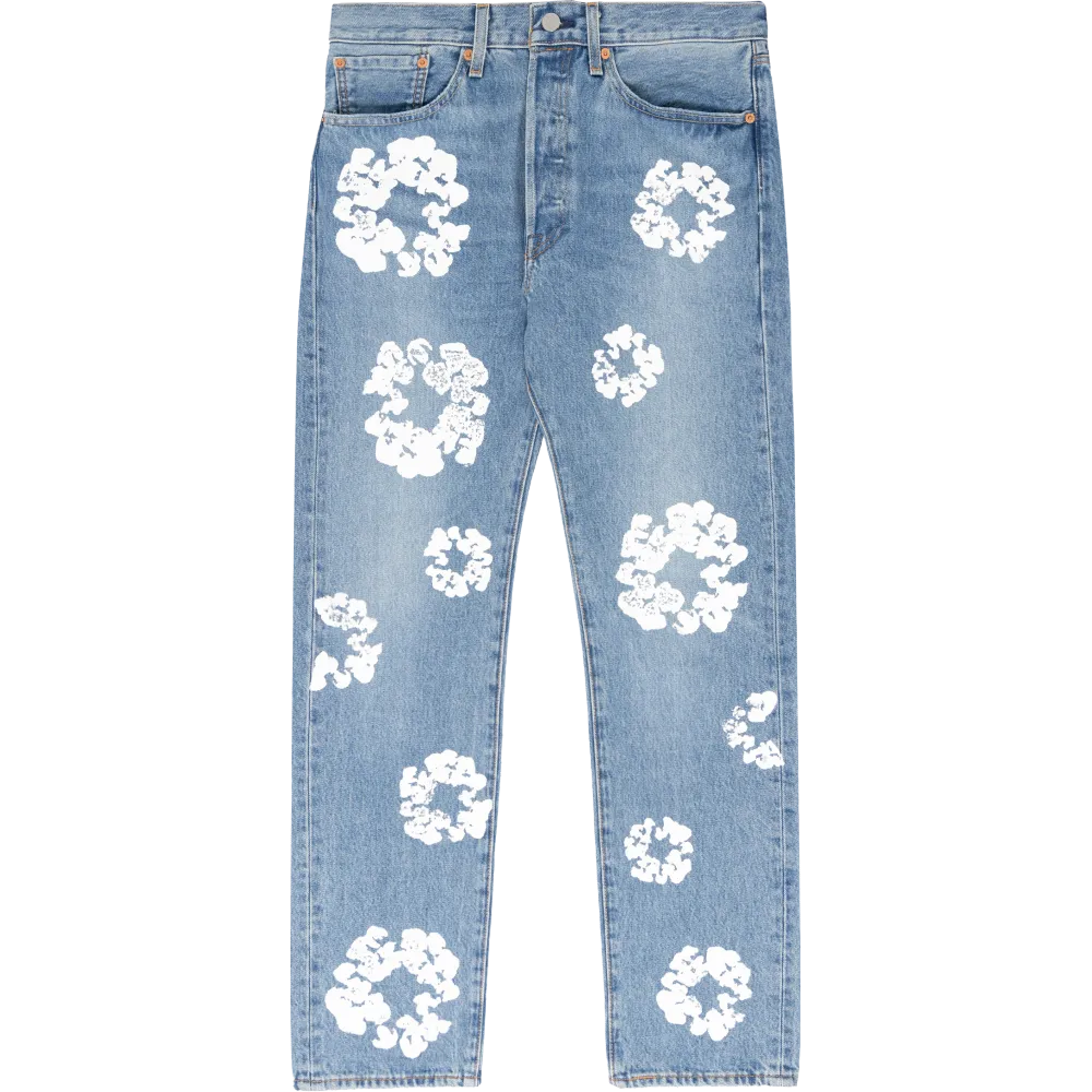 denim tears the cotton wreath jean light wash