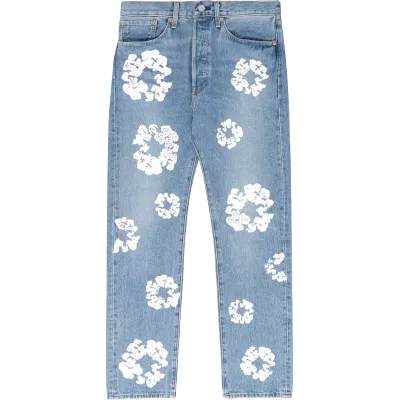 DENIM TEARS THE COTTON WREATH JEAN LIGHT WASH 01