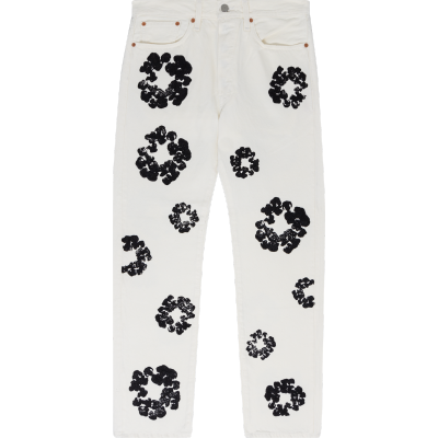 DENIM TEARS THE COTTON WREATH JEAN WHITE 01