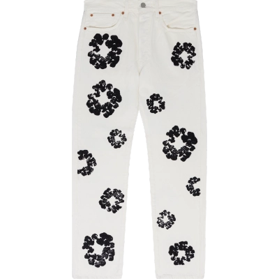 DENIM TEARS THE COTTON WREATH JEAN WHITE 01