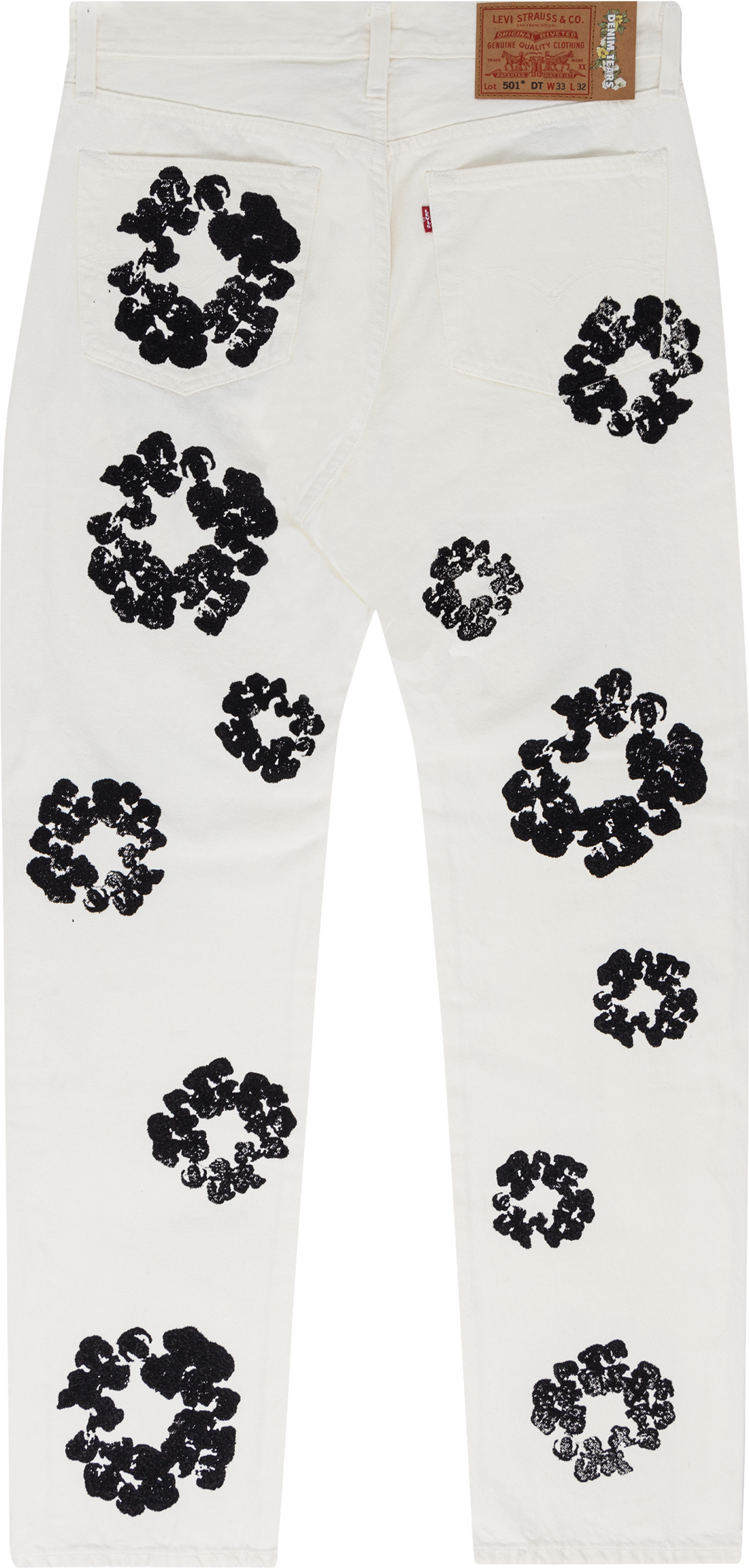 DENIM TEARS THE COTTON WREATH JEAN WHITE