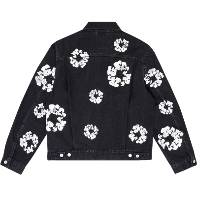 DENIM TEARS TYPE - 2 ALL OVER WREATH BLACK JACKET 02