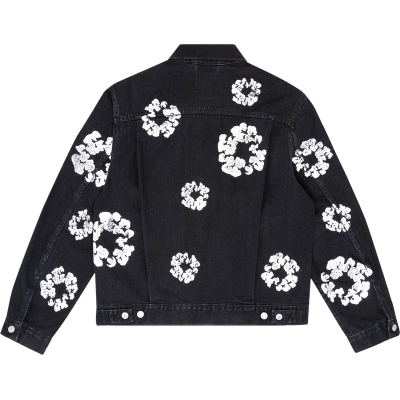 DENIM TEARS TYPE - 2 ALL OVER WREATH BLACK JACKET 02
