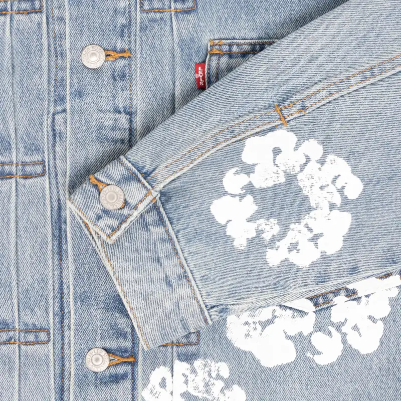 DENIM TEARS TYPE - 2 ALL OVER WREATH LIGHT WASH Jacket