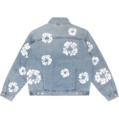 DENIM TEARS TYPE - 2 ALL OVER WREATH LIGHT WASH Jacket 02
