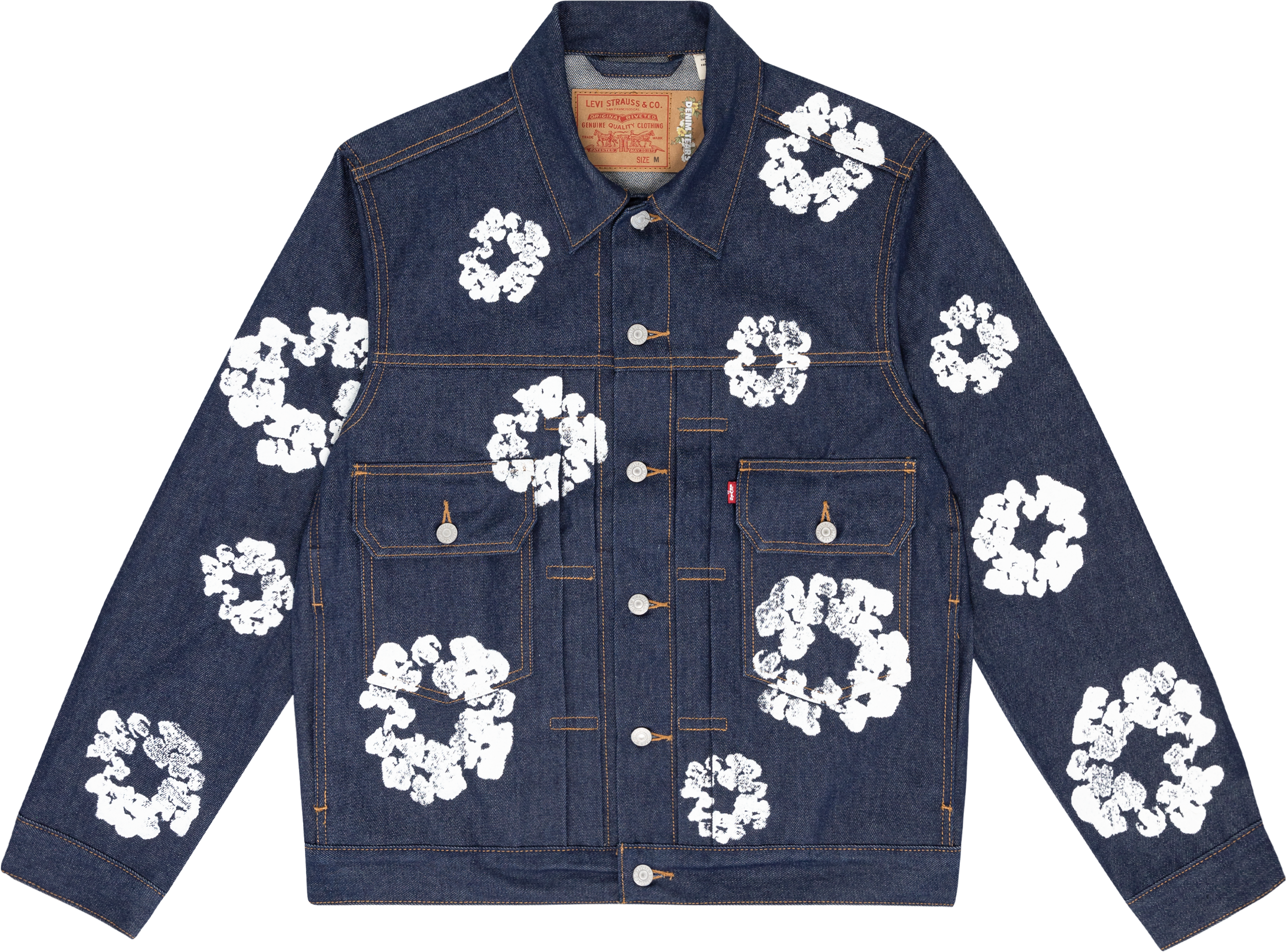 DENIM TEARS TYPE - 2 ALL OVER WREATH RAW Jacket