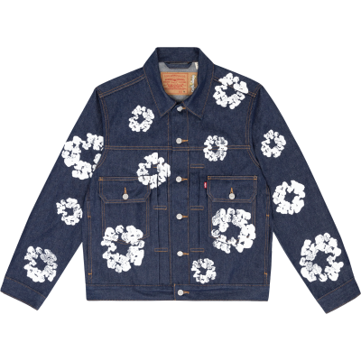 DENIM TEARS TYPE - 2 ALL OVER WREATH RAW Jacket 01