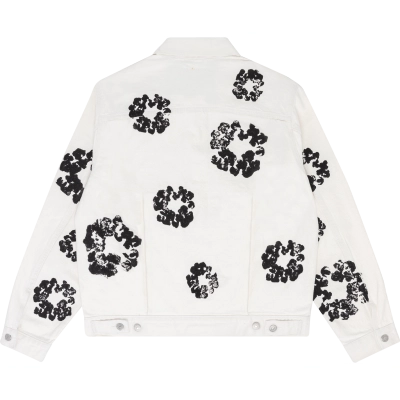 DENIM TEARS TYPE - 2 ALL OVER WREATH WHITE JACKET 02