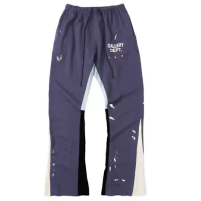 Gallery Dept. Painted Flare Sweat Pants Navy 01