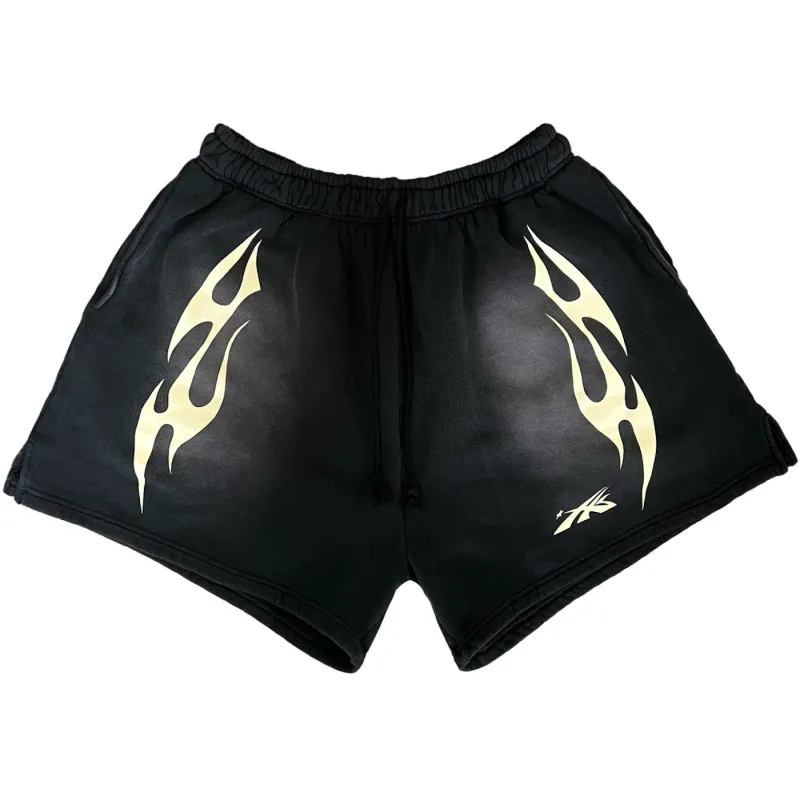 Hellstar Sports Flame Shorts Black