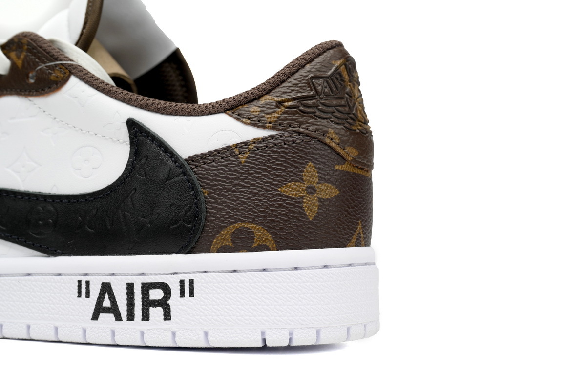 PK God Batch Air Jordan 1 Low cut Louis Vuitton Brown DL2403-002