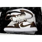 PK God Batch Air Jordan 1 Low cut Louis Vuitton Brown DL2403-002