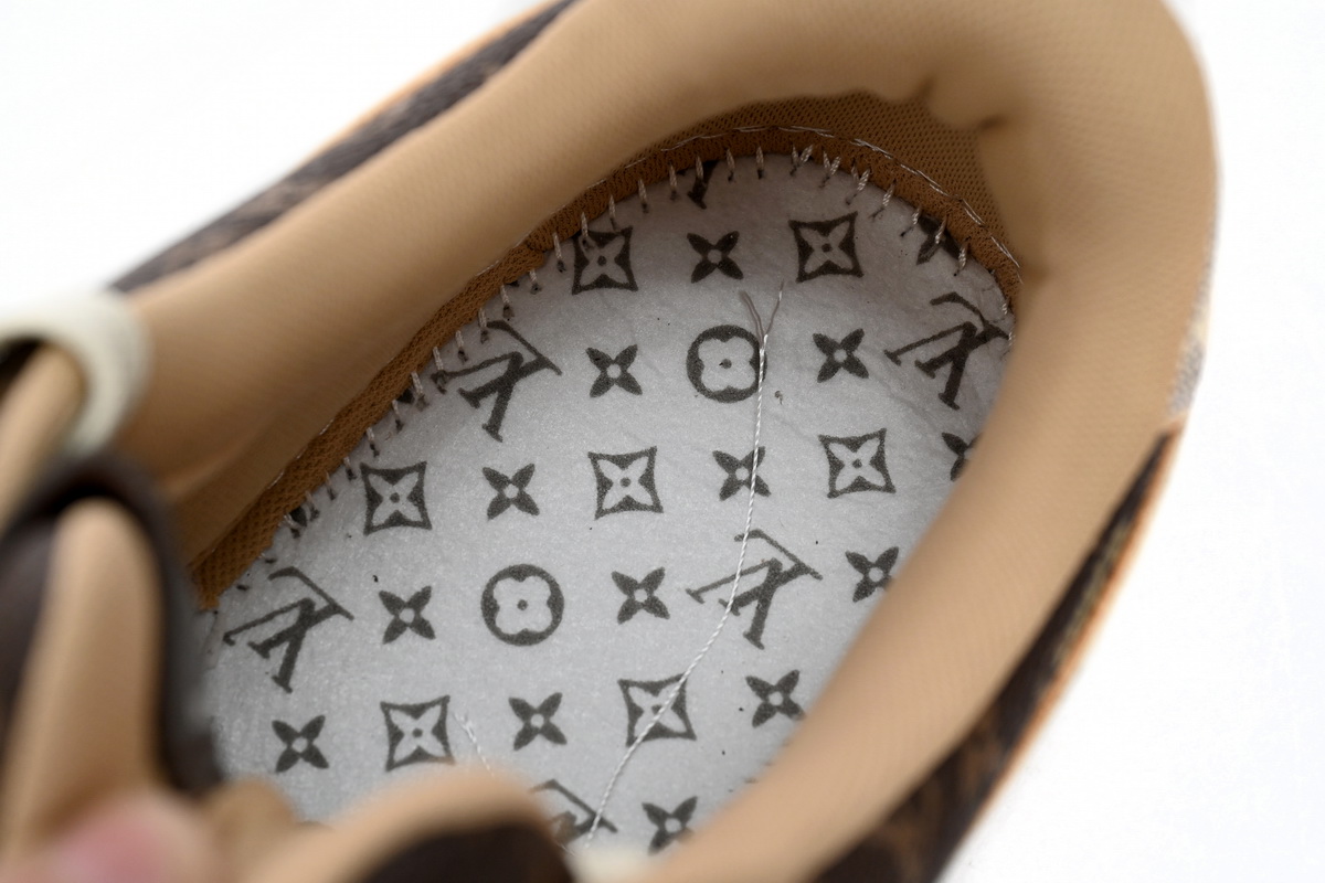 PK God Batch Nike Air Force 1 Low Louis Vuitton Monogram Brown Damier Azur (No special shoe box)