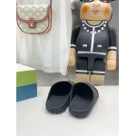 Marni Black leather Fussbett Sabot Slide With Rhinestones SBMR000600P639400N99