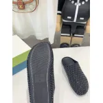 Marni Black leather Fussbett Sabot Slide With Rhinestones SBMR000600P639400N99