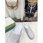 Marni White leather Fussbett Sabot Slide With Rhinestones 241379F121007