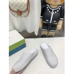 Marni White leather Fussbett Sabot Slide With Rhinestones 241379F121007