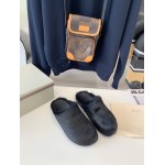 Marni Black LONG-HAIR CALFSKIN FUSSBETT SABOT Slide SBMR000600P412200N99