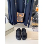 Marni Black LONG-HAIR CALFSKIN FUSSBETT SABOT Slide SBMR000600P412200N99