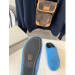 Marni Blue LONG-HAIR CALFSKIN FUSSBETT SABOT Slide SBMR000600P412200B56