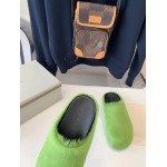 Marni Green LONG-HAIR CALFSKIN FUSSBETT SABOT Slide SBMR000600P412200V07